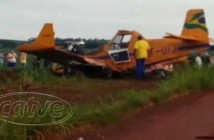 Avião agrícola cai no Paraná