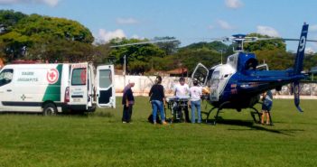Em Jaguapitã, jovem sofre tentativa de homicídio e é socorrido pelo helicóptero do Samu