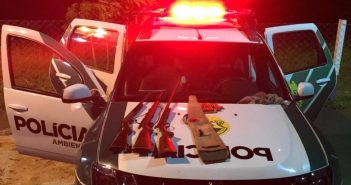 Em Itaguajé, Policia Ambiental apreende armas e deixa uma pessoa detida