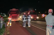 Pedestre tem perna amputada ao ser atingido por carreta na BR 277
