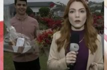 Repórter recebe surpresa romântica durante jornal ao vivo em Maringá