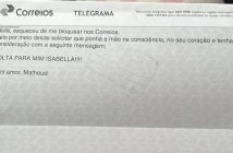 Ex-namorado viraliza após mandar telegrama para jovem: “Esqueceu de me bloquear nos Correios”